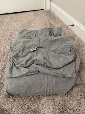 Brooklinen Heathered Gray Cashmere Duvet Cover